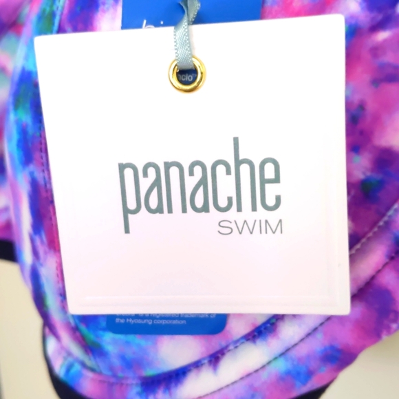 Panache underwire, bra size bikini top. Multi color tie dye print. Multiple size - Picture 4 of 6